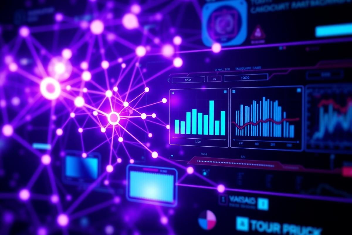 Glowing network of connected rooms
